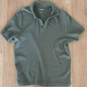 Bonobos Waffle Green Polo Shirt